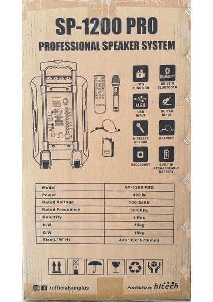 SP-1200 Pro Bluetooth Proffessıonal Speaker System 400W fırsatları