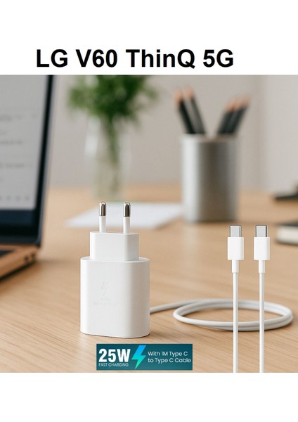 Lg V60 Thinq 5g Için 25 Watt Süper Hızlı Şarj Aleti
