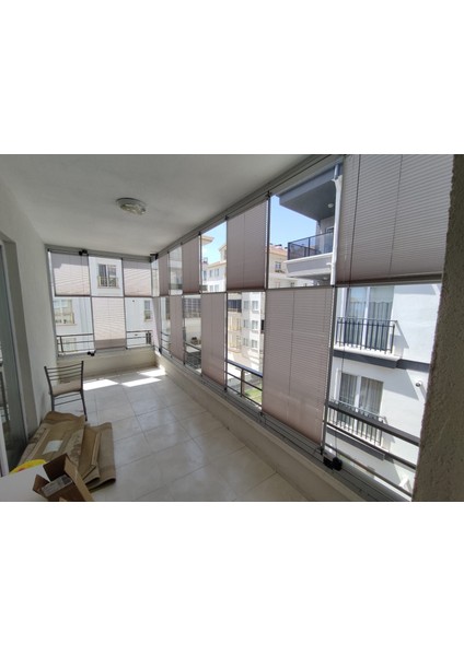 Eylül Plise Katlanır Cam Balkon Perdesi - Ofis Perdesi modelleri