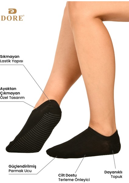Orijinal Unisex 3 Çift Kaymaz Silikon Tabanlı Fitness Pilates Yoga Kaydırmaz Hac Umre Tavaf Çorabı fiyatları