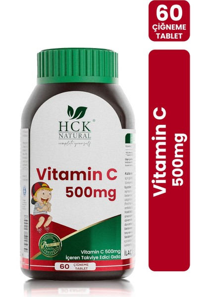 Vitamin C 500 mg Çiğneme Tablet 60 Adet