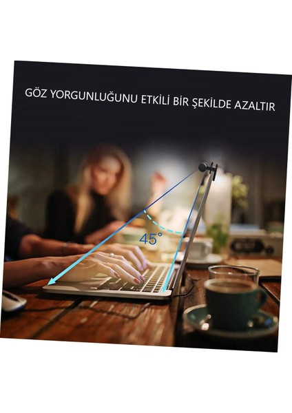 Laptop Üstü Ekran Işığı LED Göz Koruyucu Masaüstü Klipsli Ekran Lambası 3 Renk Parlaklık Ayarlı USB