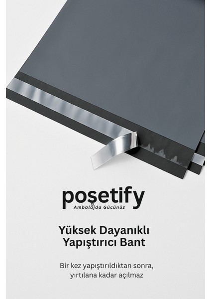 Gri Cepsiz Kargo Poşeti 45X62+5 cm | Yapışkan Bantlı Kargo Zarfı | 200’LÜ E-Ticaret Poşeti