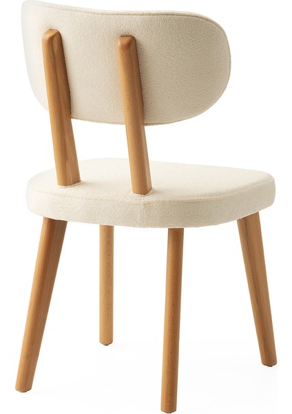 4 Adet Masal Sandalye Bukle Kumaş Naturel Ahşap Iskelet fiyatları