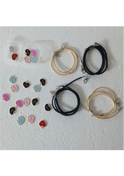 ( 20 x Adet) 1 Set Heart Love Takı Yapım Karışık Renk Bileklik & Küpe & Kolye Ucu indirimleri
