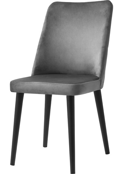 6 Adet Berna Sandalye Babyface Kumaş Siyah Ahşap Ayak modelleri