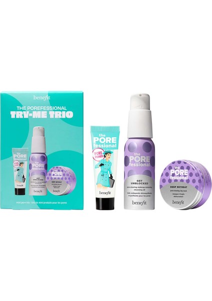The Porefessional Try-Me Trio - Cilt Temizleme Yağı, Maske ve Baz Seti