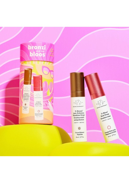 Bronzi And The Bloos™ - Bronzlaştırıcı Serum ve Gül Serumu Içeren Yüz Bakım Seti fırsatları