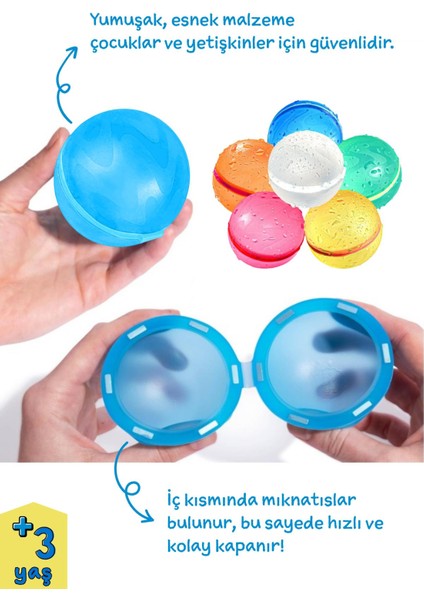 Boops Yeniden Kullanılabilir Mıknatıslı Su Topu (Yazın Su Topu Kışın Kar Topu) fiyatları