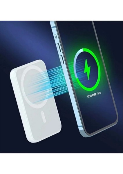 Iphone Uyumlu 5000 Mah Wireless Magsafe Batarya-Kablosuz Şarj Powerbank fiyatları