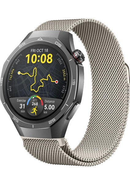 Huawei Watch Gt5 Pro 46MM Uyumlu Manyetik Milanese Loop Metal Kordon