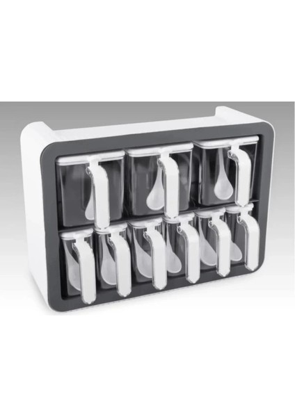 9'lu Standlı Kaşıklı Baharatlık Seti fırsatları