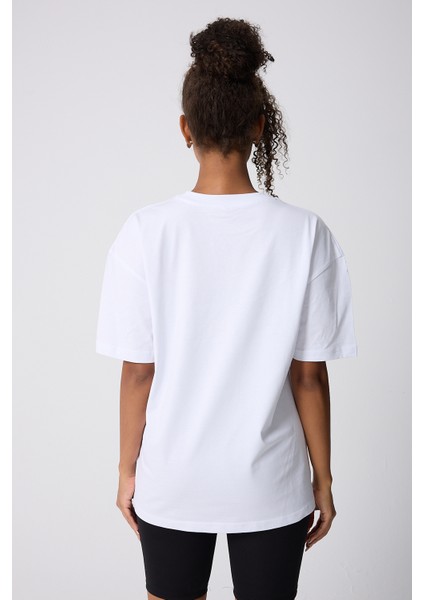 Dna Of Rowing Unisex Oversize Pamuklu Beyaz T-Shirt fırsatları