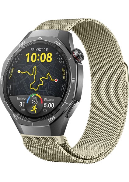 Huawei Watch Gt5 Pro 46MM Uyumlu Manyetik Milanese Loop Metal Kordon