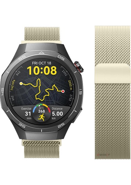 Huawei Watch Gt5 Pro 46MM Uyumlu Manyetik Milanese Loop Metal Kordon modelleri