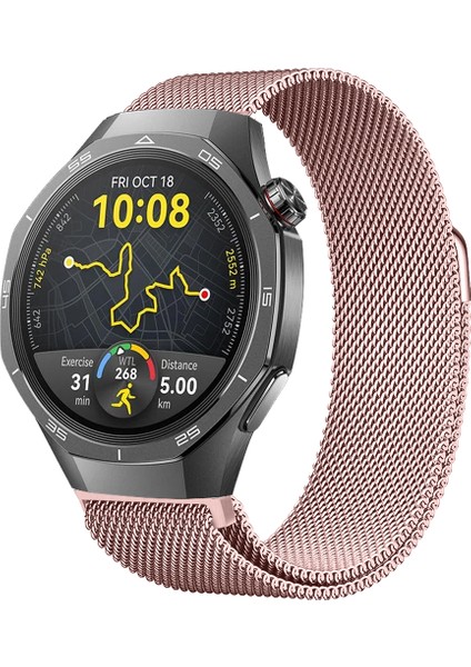 Huawei Watch Gt5 Pro 46MM Uyumlu Manyetik Milanese Loop Metal Kordon