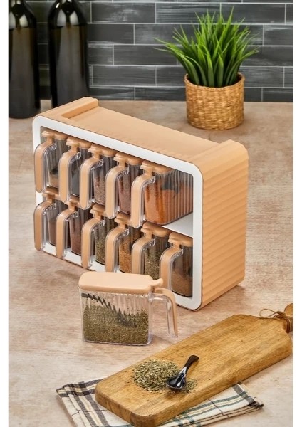 12'li Standlı Kaşıklı Baharatlık Seti fırsatları