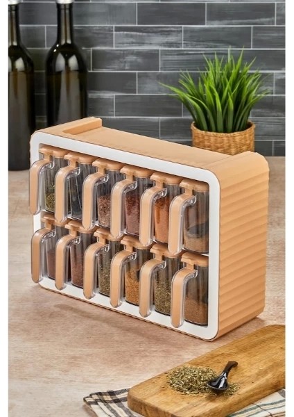 12'li Standlı Kaşıklı Baharatlık Seti indirimleri