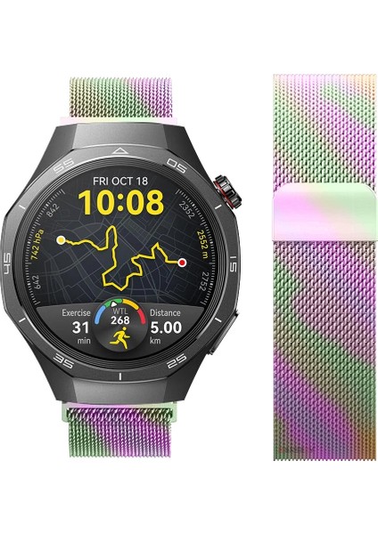 Huawei Watch Gt5 Pro 46MM Uyumlu Manyetik Milanese Loop Metal Kordon modelleri