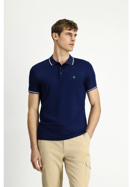 Polo Yaka Slim Fit Dar Kesim Nakışlı Süprem Pamuklu Tişört indirimleri