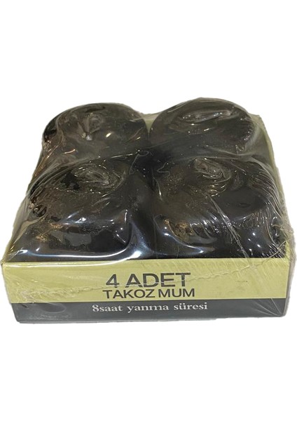 Mum Takoz 4*4 cm 4lü Siyah Renk