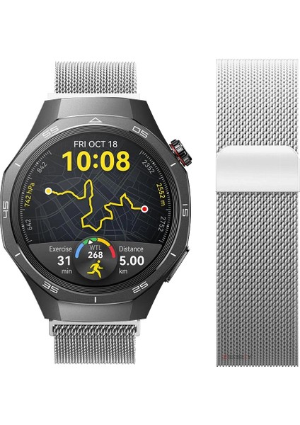 Huawei Watch Gt5 Pro 46MM Uyumlu Manyetik Milanese Loop Metal Kordon modelleri