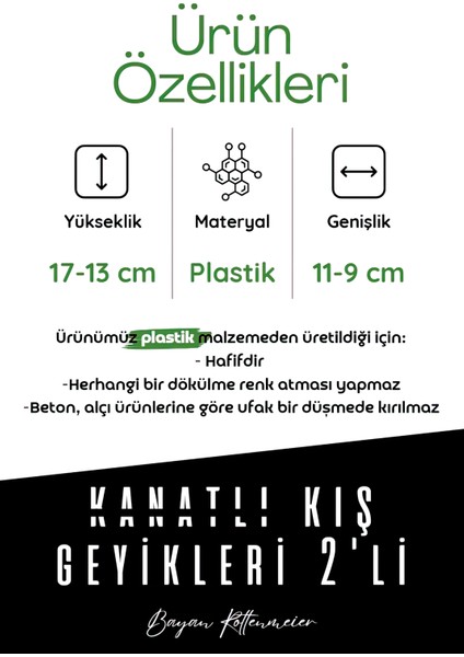 Kanatlı Kış Geyikleri Dekoratif Obje Biblo Dekor fiyatları