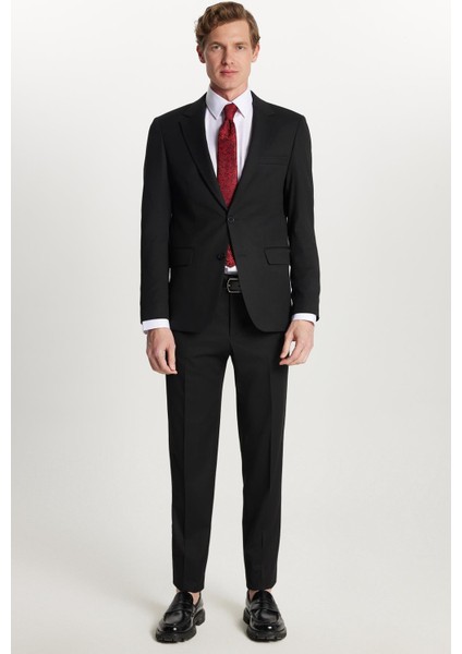 Erkek Regular Fit Esnek Likralı Kumaş Mono Yaka Kapaklı Cepli Takım Elbise modelleri