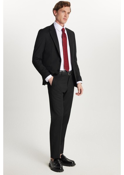 Erkek Regular Fit Esnek Likralı Kumaş Mono Yaka Kapaklı Cepli Takım Elbise indirimleri