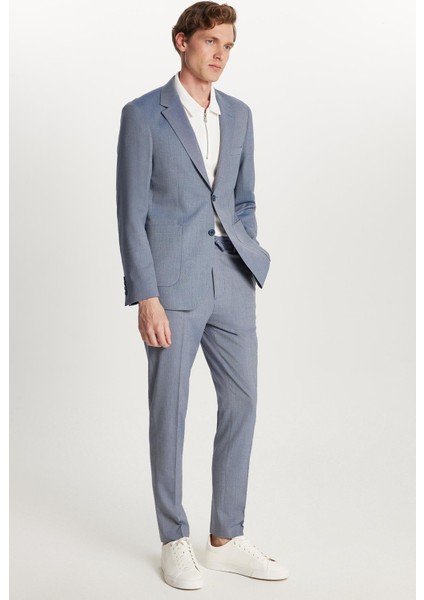 Erkek Regular Fit Esnek Likralı Kumaş Mono Yaka Torba Cepli Takım Elbise fiyatları