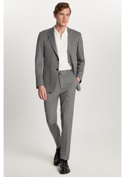 Erkek Regular Fit Esnek Likralı Kumaş Mono Yaka Torba Cepli Takım Elbise fiyatları