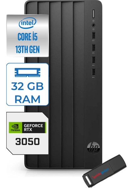 290 Pro G9 Intel I5-13400 32GB 512GB SSD 6GB/RTX3050 Windows 11 Pro Masaüstü Bilgisayar RTB6JD6ESP12+ZETTAUSBBELLEK