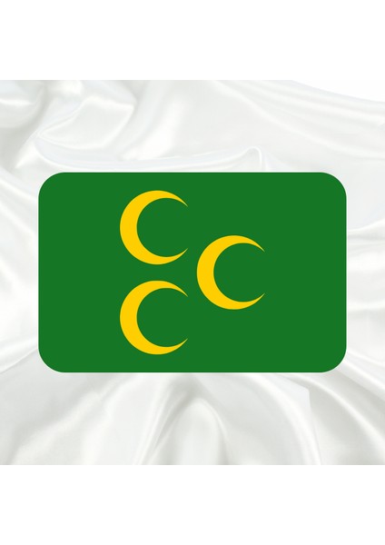 İslamiyet Bayrağı Pleksi Panjur Arması I Universal Vidalı Oto Panjur Süsü I Araba Panjur Süsü