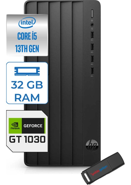290 Pro G9 Intel I5-13400 32GB 4tb SSD 4GBGT1030 Freedos Masaüstü Bilgisayar GT1B6JD6ESF15+ZETTAUSBBELLEK