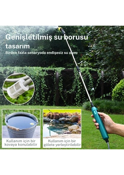Yüksek Basınçlı Taşınabilir Elektrikli Bahçe Püskürtücü 3 Nozullu 2400MAH Bahçe Sulama Aracı modelleri