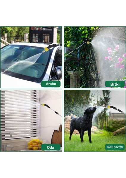 Yüksek Basınçlı Taşınabilir Elektrikli Bahçe Püskürtücü 3 Nozullu 2400MAH Bahçe Sulama Aracı fırsatları