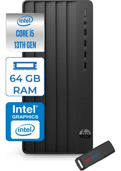 290 Pro G9 Intel I5-13400 64GB 256GB SSD Intel® UHD Graphics 730 Windows 11 Pro Masaüstü Bilgisayar HPB6JD6ESP21+ZETTAUSBBELLEK