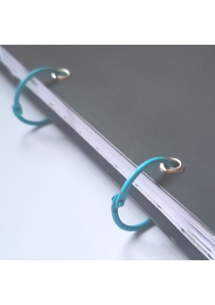 Metal Dosya Halkası Mavi 2 Adet (30MM Çap)