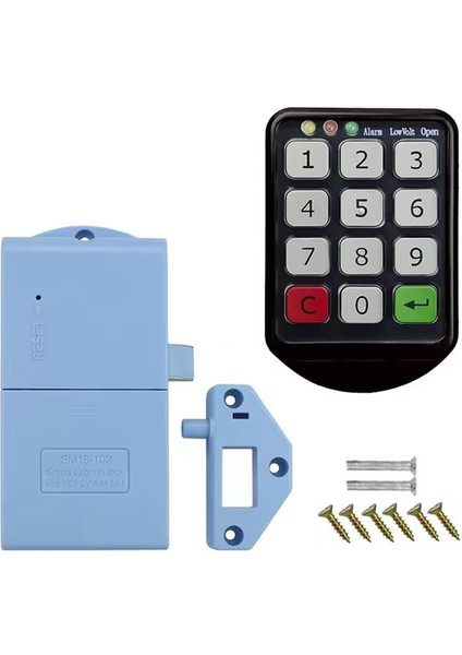 Powermaster PM-26724 Tuş Şifreli Siyah Çekmece Dolap Kilidi (2'li Paket)