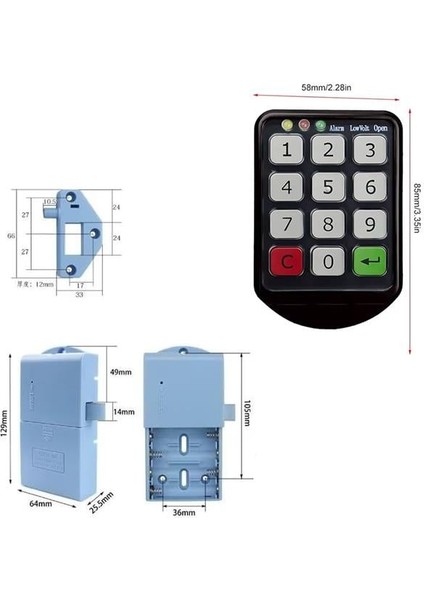 Powermaster PM-26724 Tuş Şifreli Siyah Çekmece Dolap Kilidi (2'li Paket) fiyatları