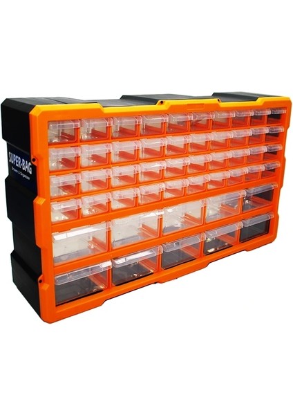 50Lİ Mega 10BYK+40KÇK Monoblok Drawer Çekmece Seti 62X15.7X36CM (5047)
