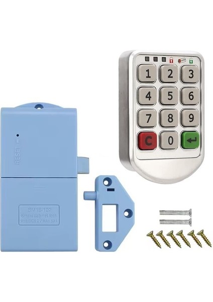 Powermaster PM-26723 Tuş Şifreli Gri Çekmece Dolap Kilidi (2'li Paket)