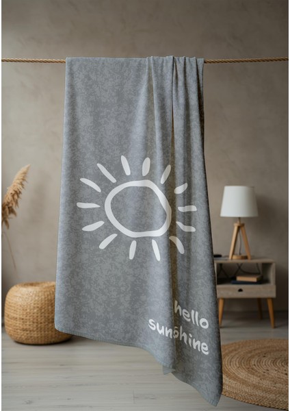 Hello Sunshine Yazılı Plaj Deniz Havlusu Dijital Baskı Peştamal 80X160 cm HSS05 fiyatları
