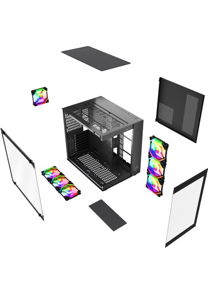 Prime V3 Tuş Kontrollü Rgb 7X120MM Fan Oyuncu (Gaming) Bilgisayar kasası fırsatları