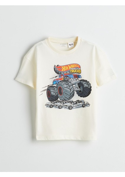 Yeni Sezon Hot Wheels Baskili Erkek Cocuk Tisort - S5PI09Z1