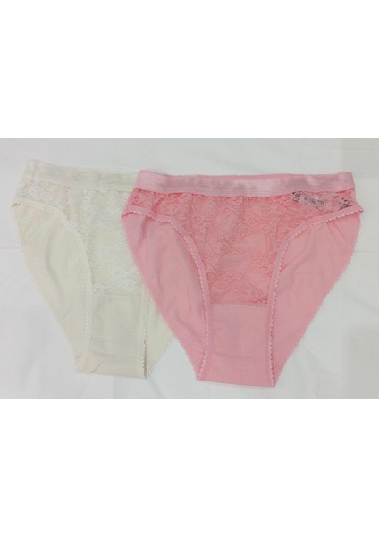 Tutku 2 Li Kadın Pirates Safir Dantel Detaylı Bikini Slip Külot