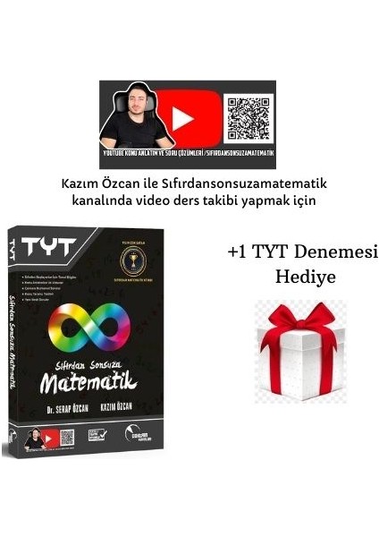2026 Tyt Sıfırdan Sonsuza Matematik Video Takip Kitabı / Kazım Özcan + 1 Tyt Denemesi Hediyeli