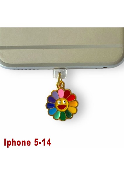 Iphone 5-14 Uyumlu Telefon Şarj Portu Toz Tıpası Toz Tıkacı Charm IPGL4008