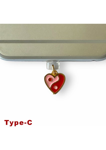 Type-C Uyumlu Telefon Şarj Portu Toz Tıpası Toz Tıkacı Charm TCGL4013