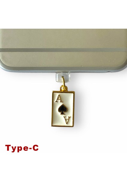 Type-C Uyumlu Telefon Şarj Portu Toz Tıpası Toz Tıkacı Charm TCGL4007